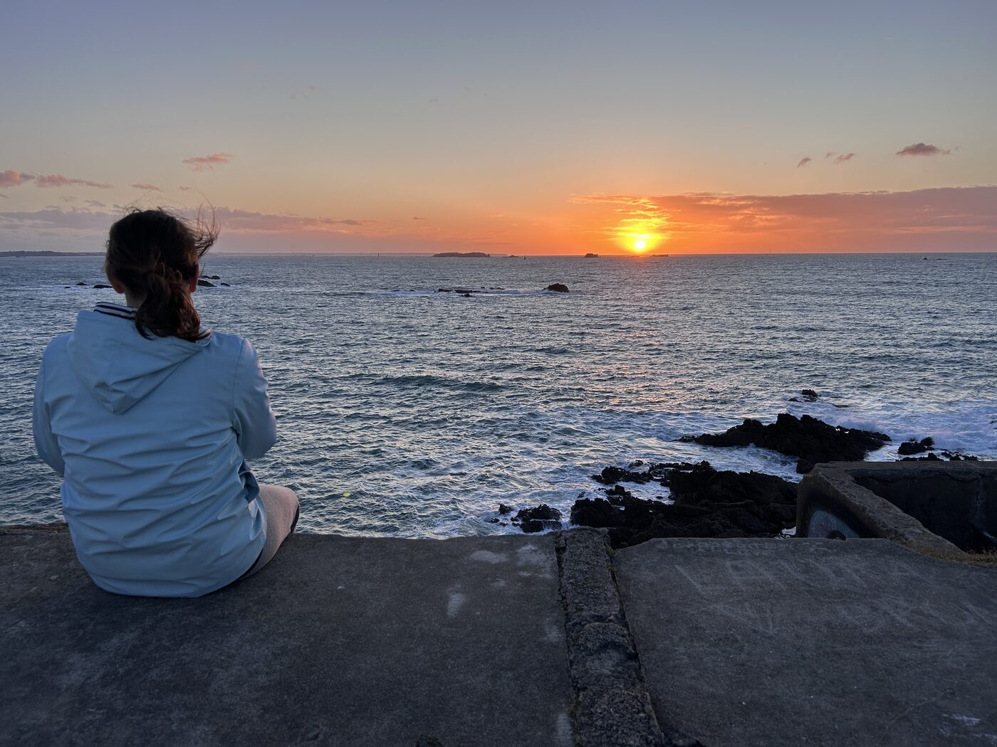 Coucher de soleil sur la côte